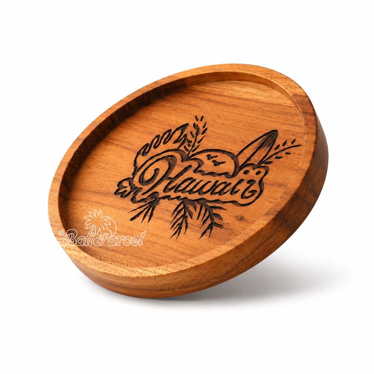 Wooden Coaster Round , Handmade From Teak Wood