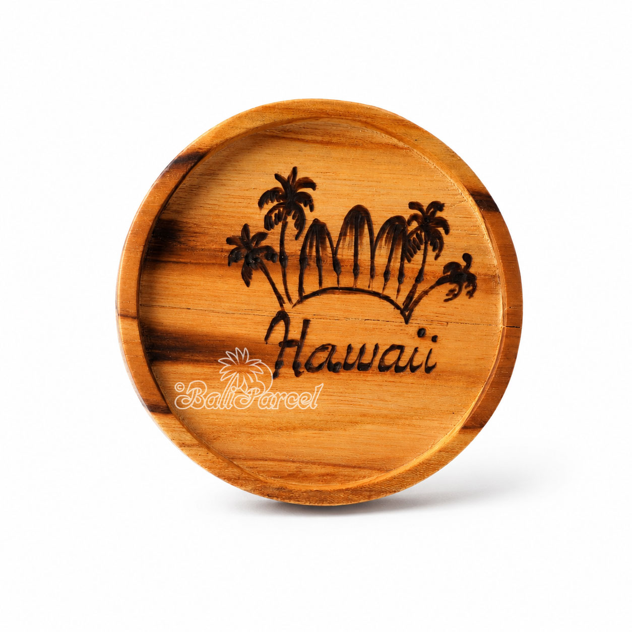 Wooden Coaster Round , Handmade From Teak Wood
