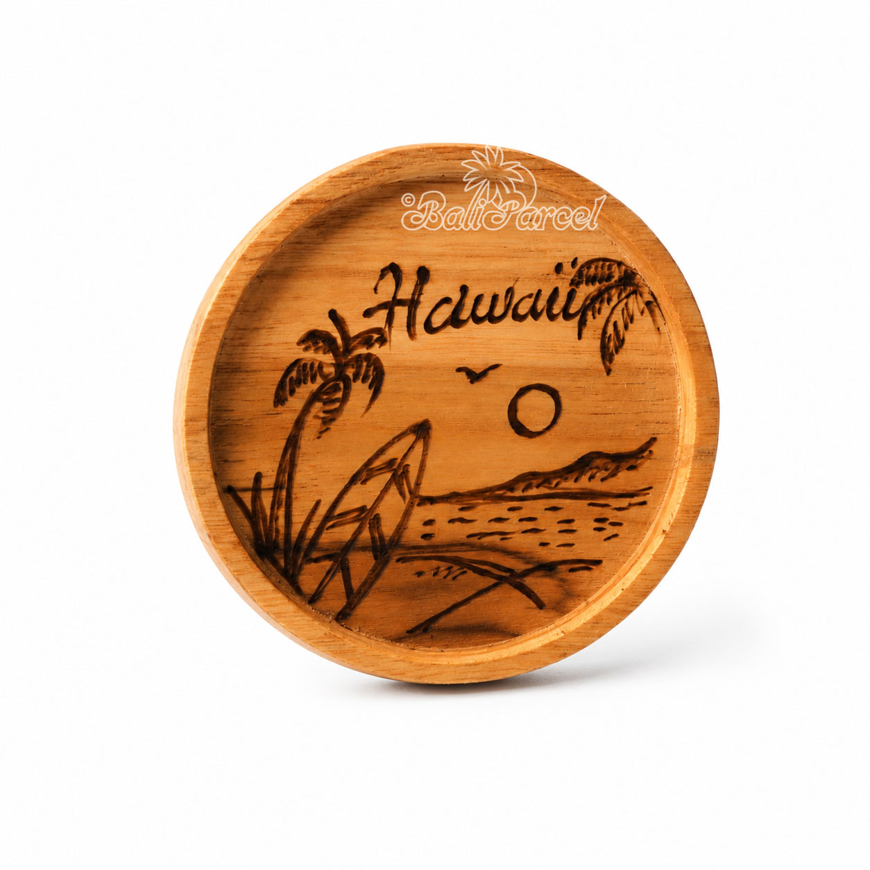 Wooden Coaster Round , Handmade From Teak Wood
