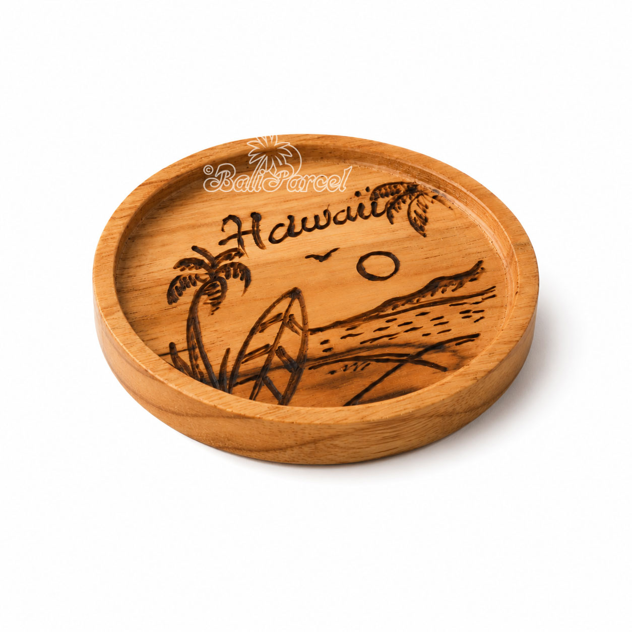 Wooden Coaster Round , Handmade From Teak Wood