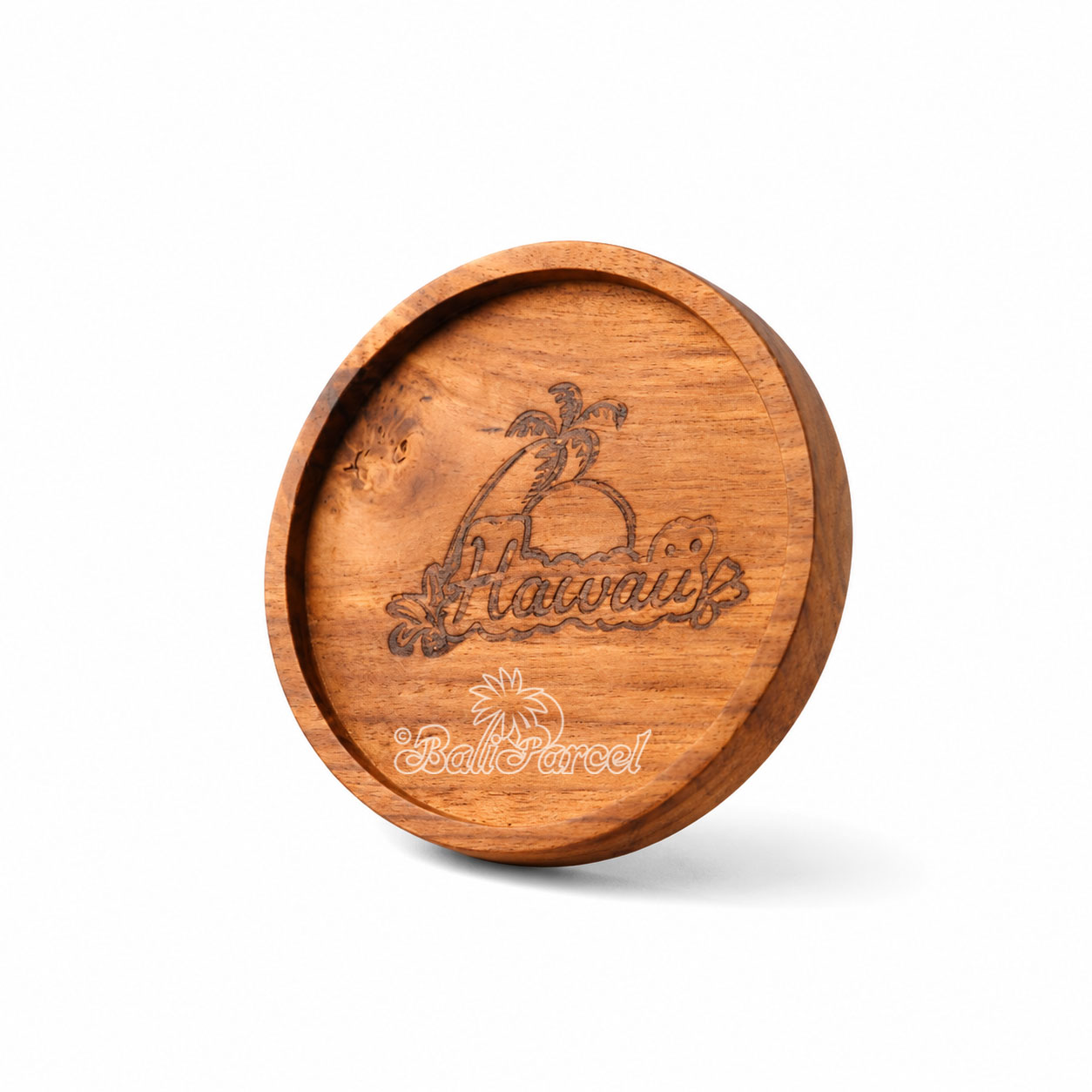 Wooden Coaster Round , Handmade From Teak Wood