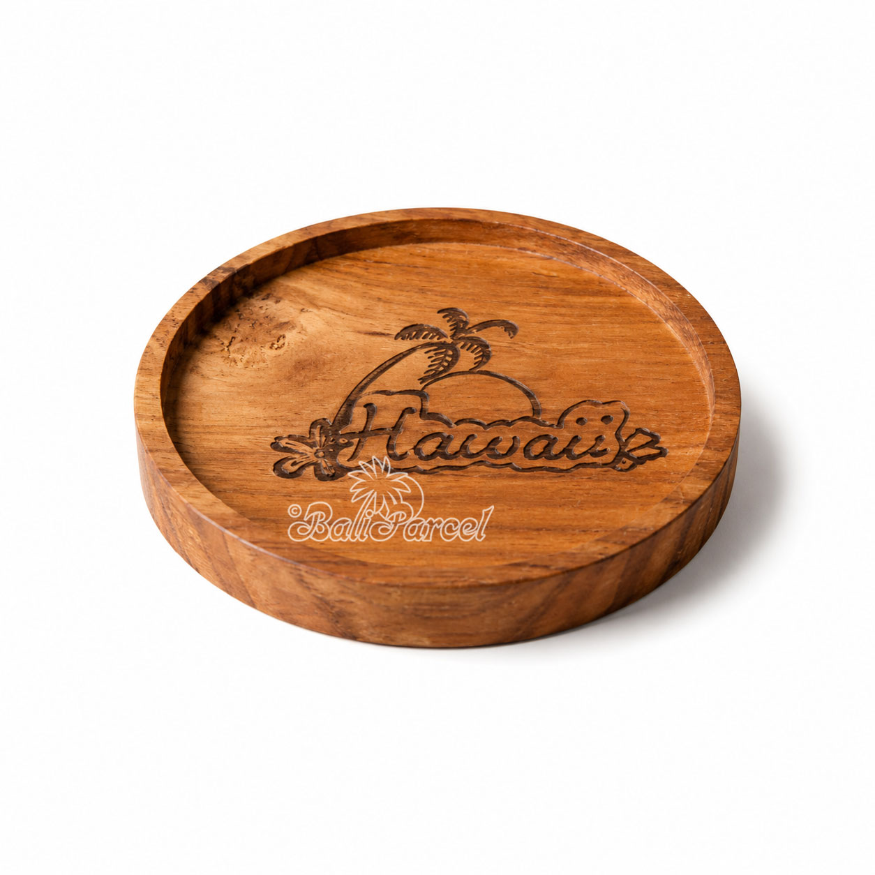 Wooden Coaster Round , Handmade From Teak Wood