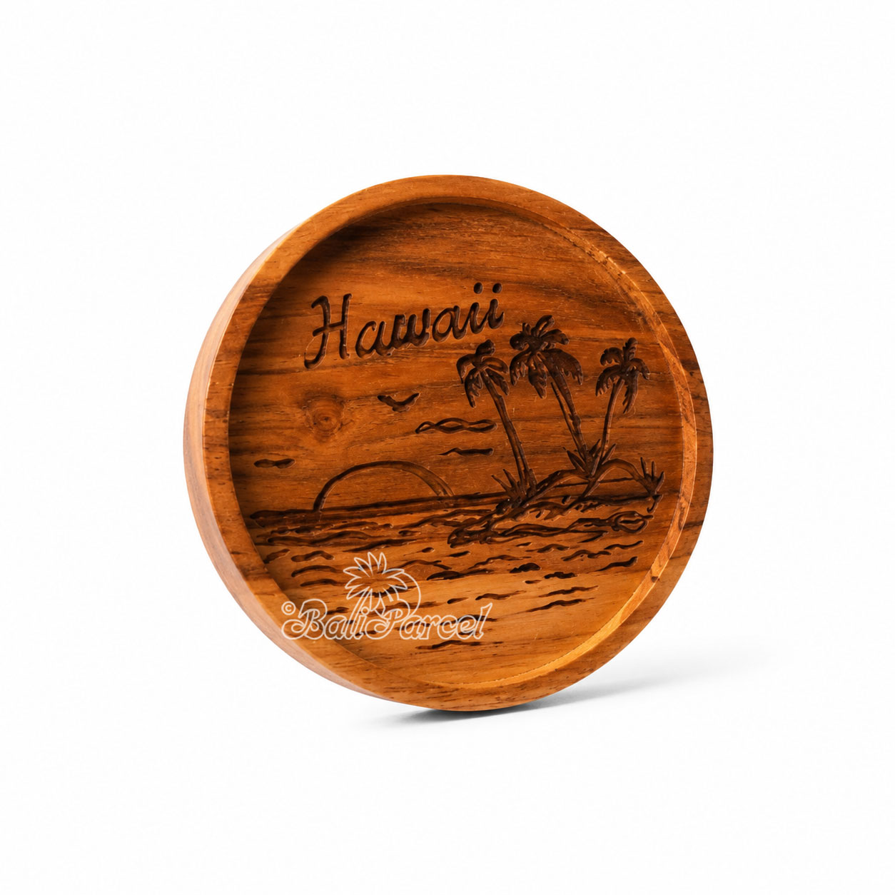 Wooden Coaster Round , Handmade From Teak Wood