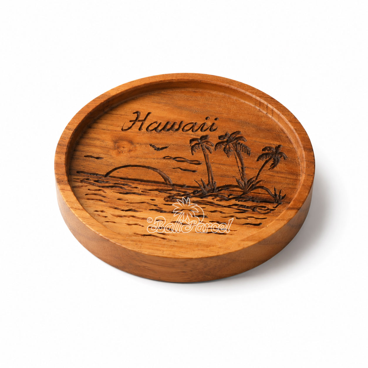 Wooden Coaster Round , Handmade From Teak Wood