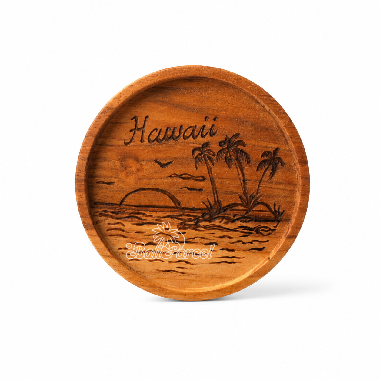 Wooden Coaster Round , Handmade From Teak Wood