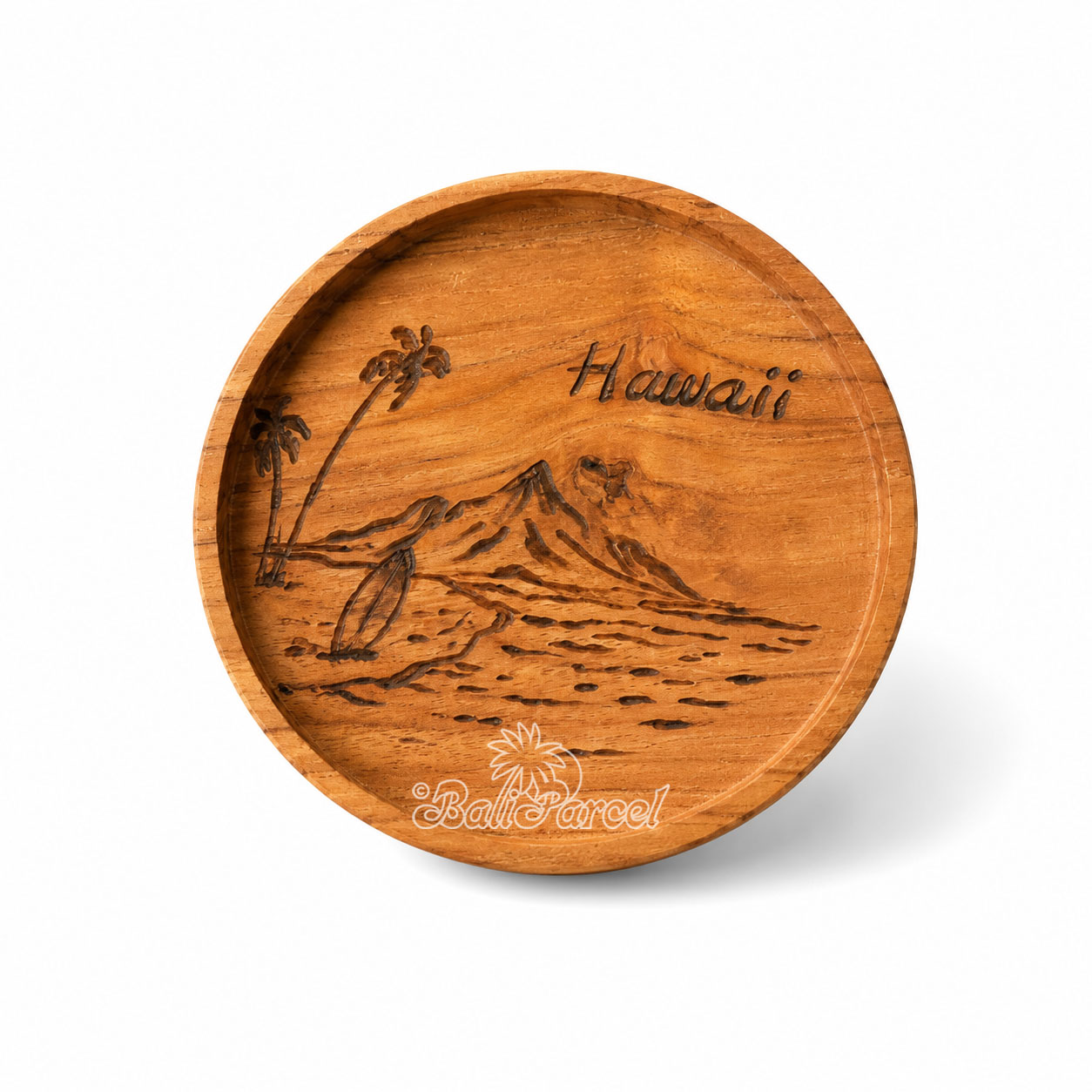 Wooden Coaster Round , Handmade From Teak Wood