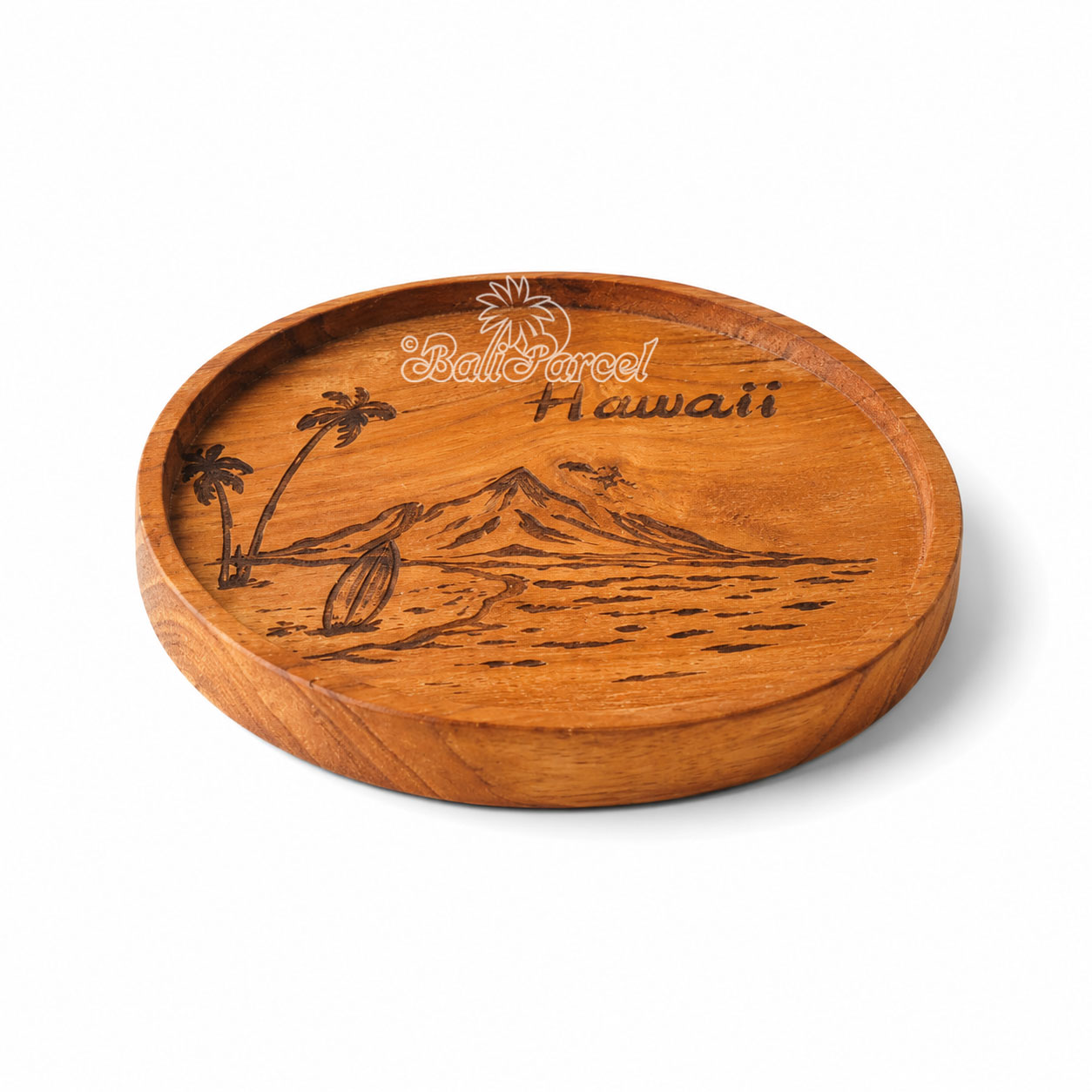 Wooden Coaster Round , Handmade From Teak Wood