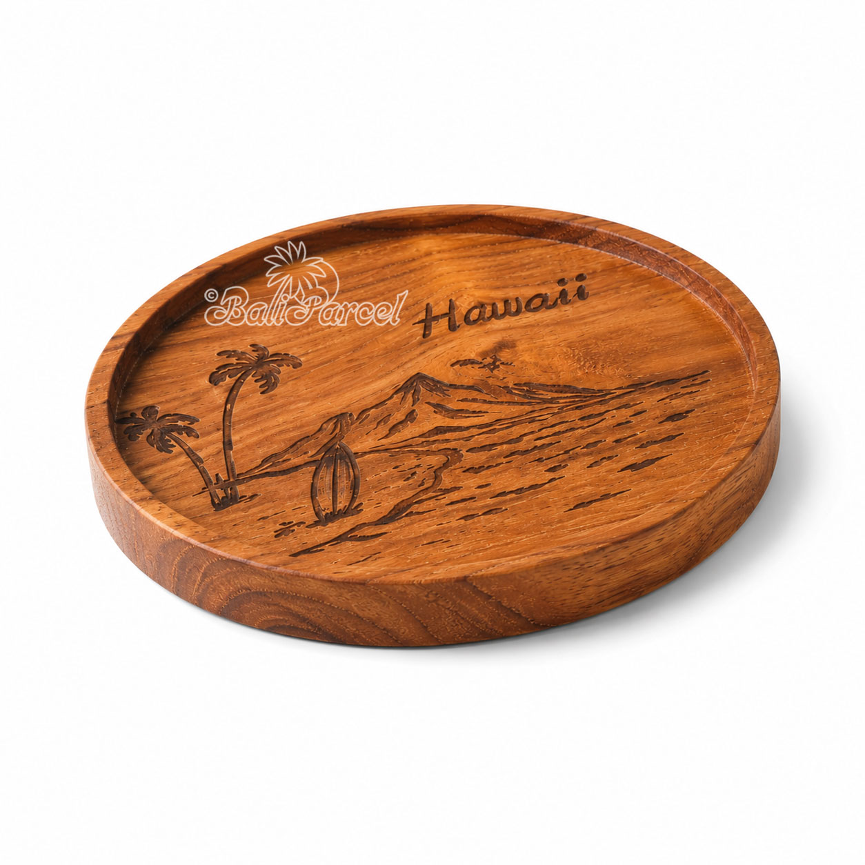 Wooden Coaster Round , Handmade From Teak Wood