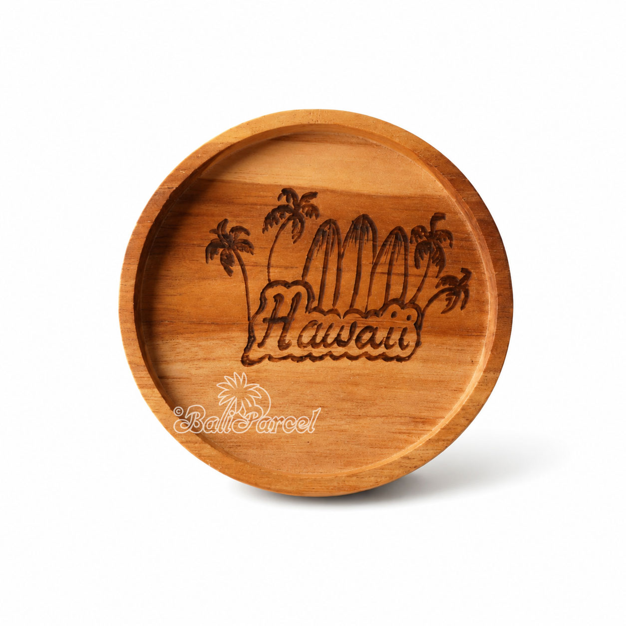 Wooden Coaster Round , Handmade From Teak Wood