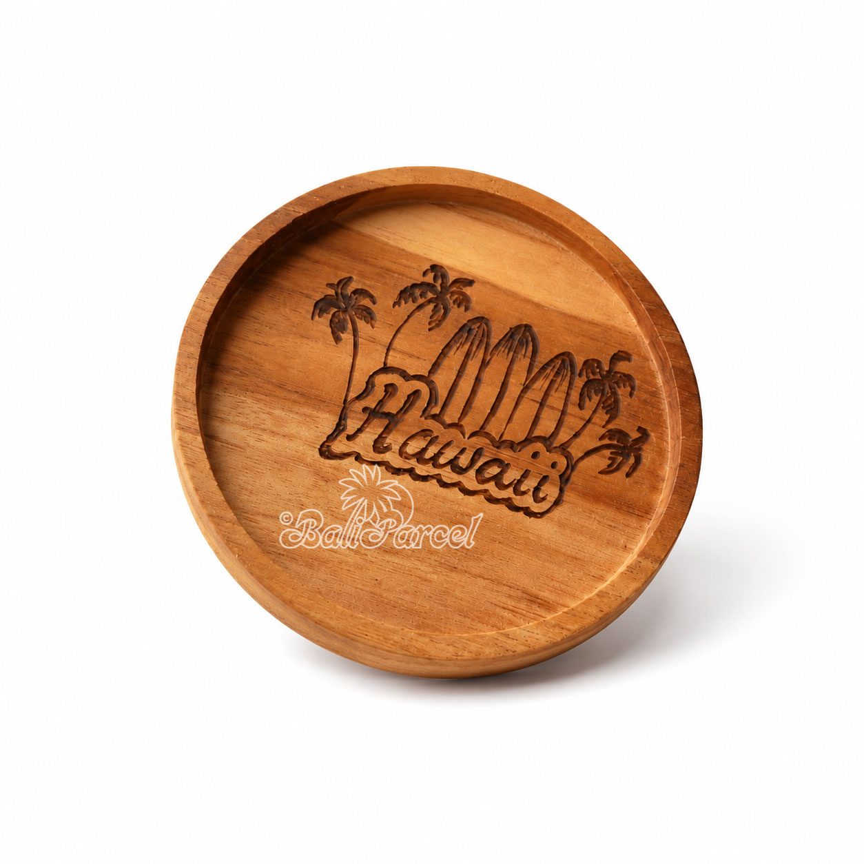 Wooden Coaster Round , Handmade From Teak Wood