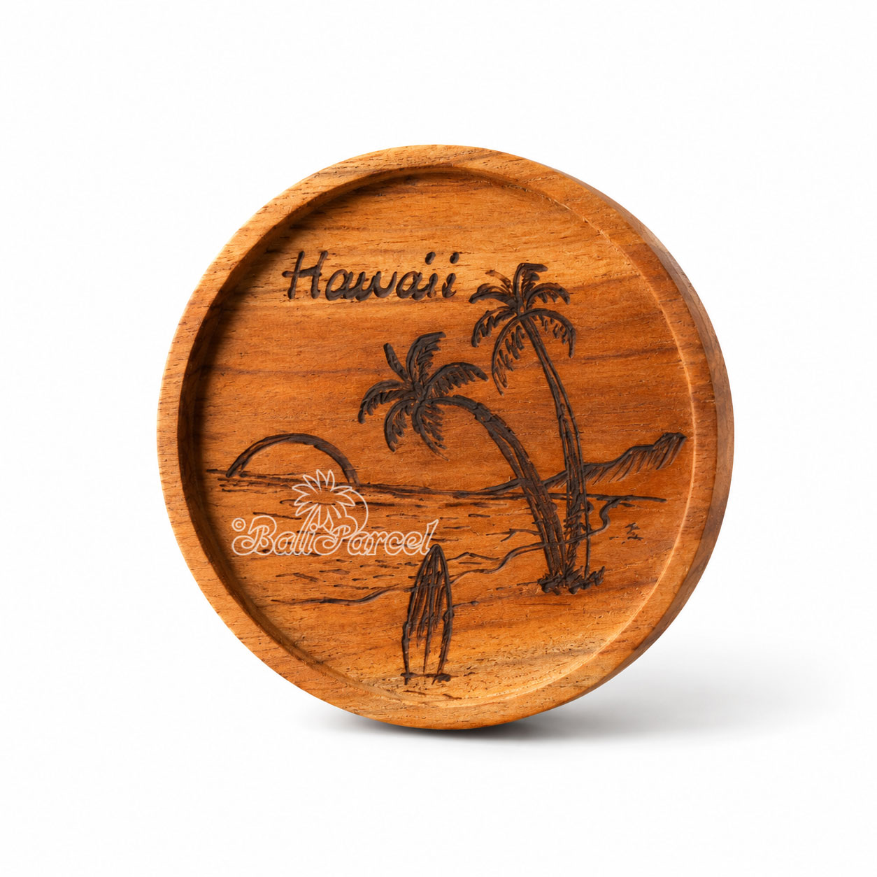Wooden Coaster Round , Handmade From Teak Wood