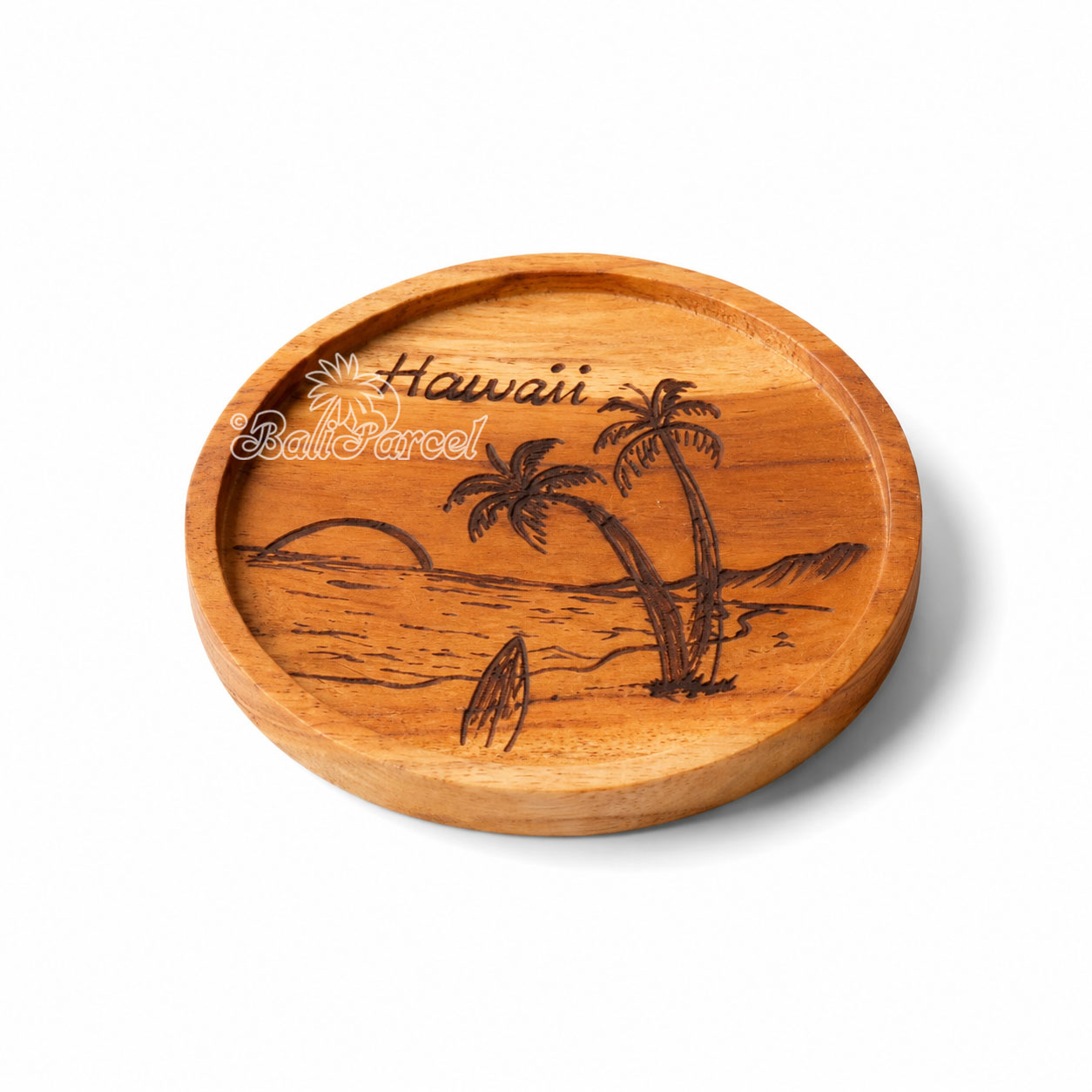 Wooden Coaster Round , Handmade From Teak Wood