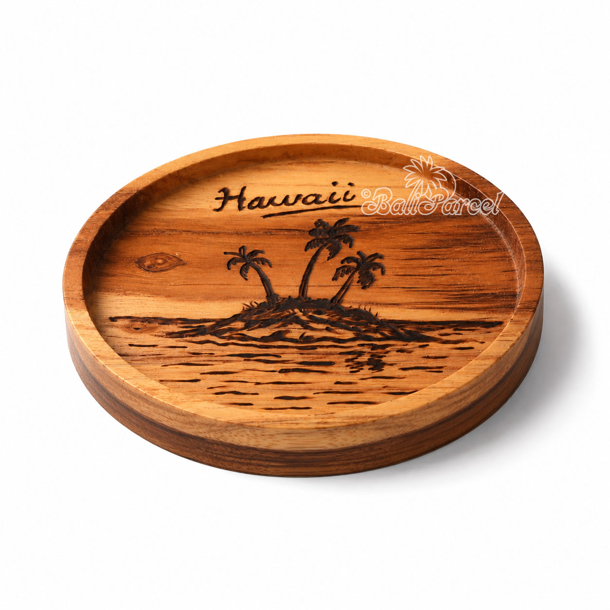 Wooden Coaster Round , Handmade From Teak Wood