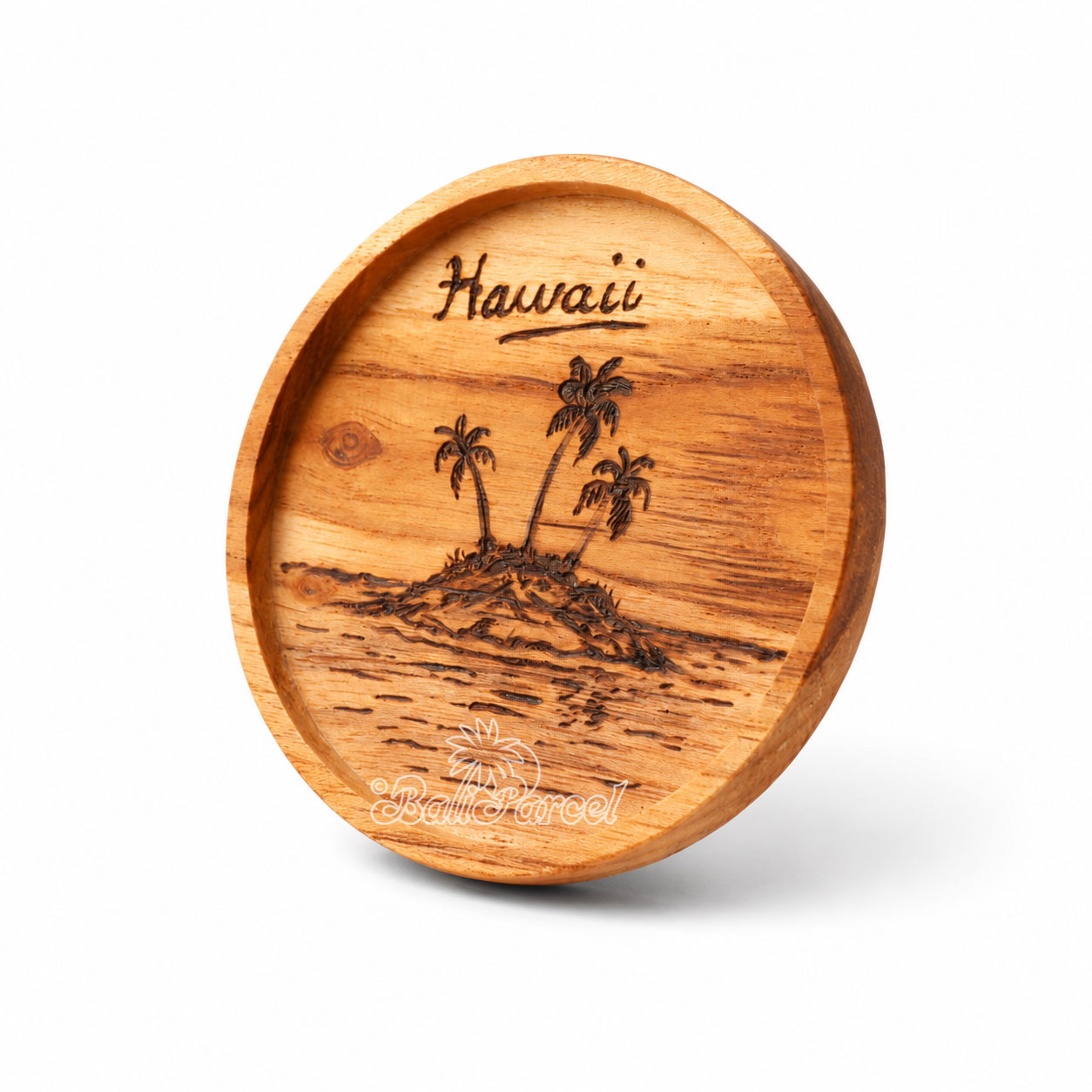 Wooden Coaster Round , Handmade From Teak Wood