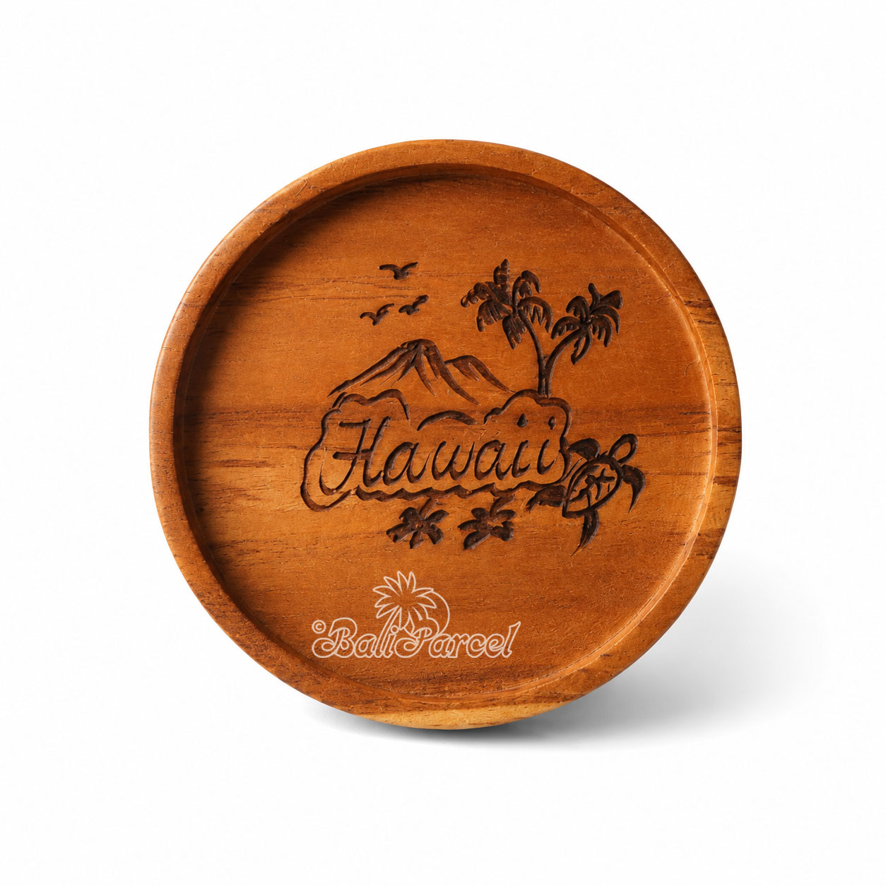 Wooden Coaster Round , Handmade From Teak Wood