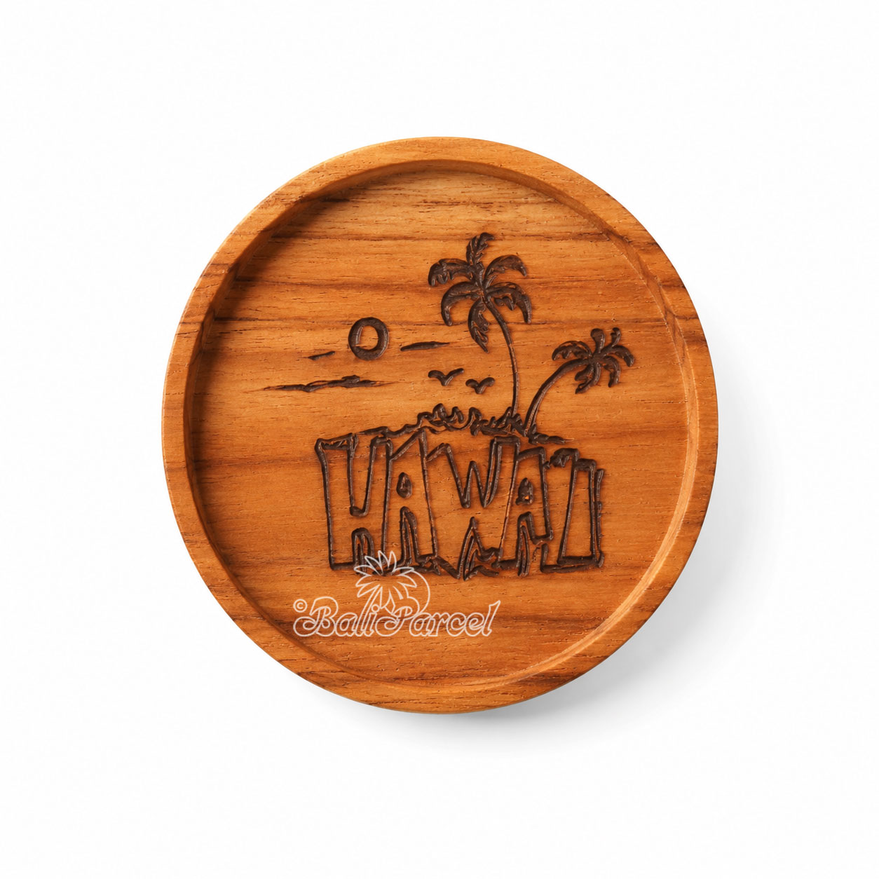 Wooden Coaster Round , Handmade From Teak Wood