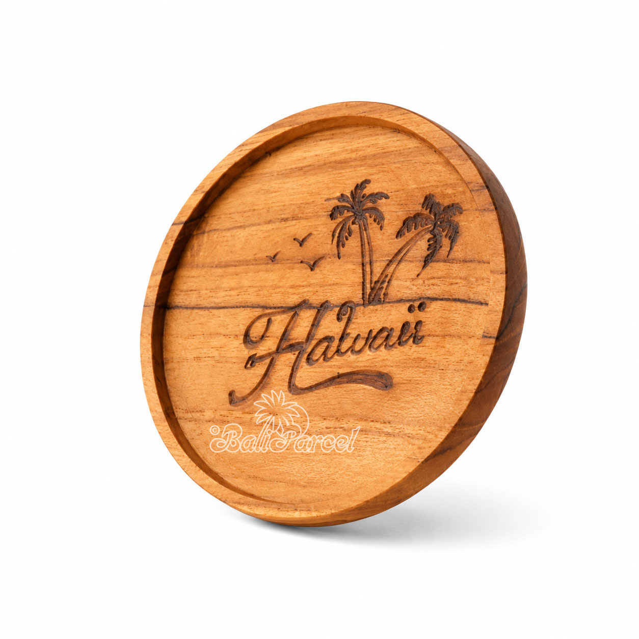 Wooden Coaster Round , Handmade From Teak Wood