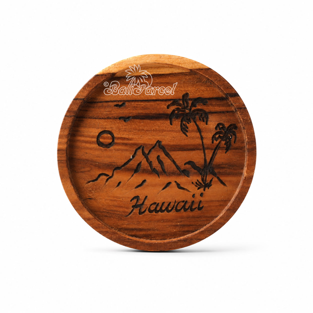 Wooden Coaster Round , Handmade From Teak Wood