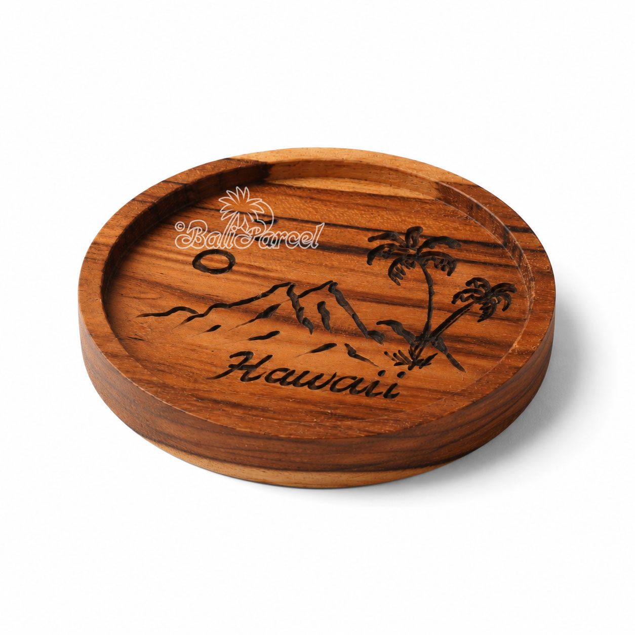Wooden Coaster Round , Handmade From Teak Wood