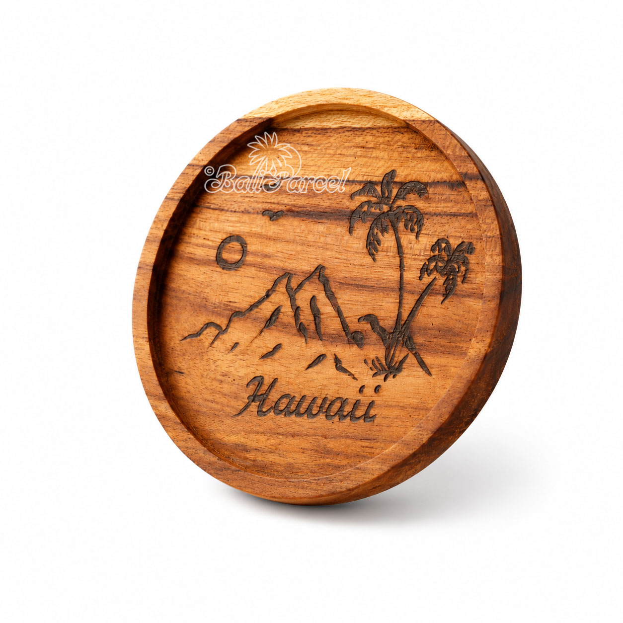 Wooden Coaster Round , Handmade From Teak Wood