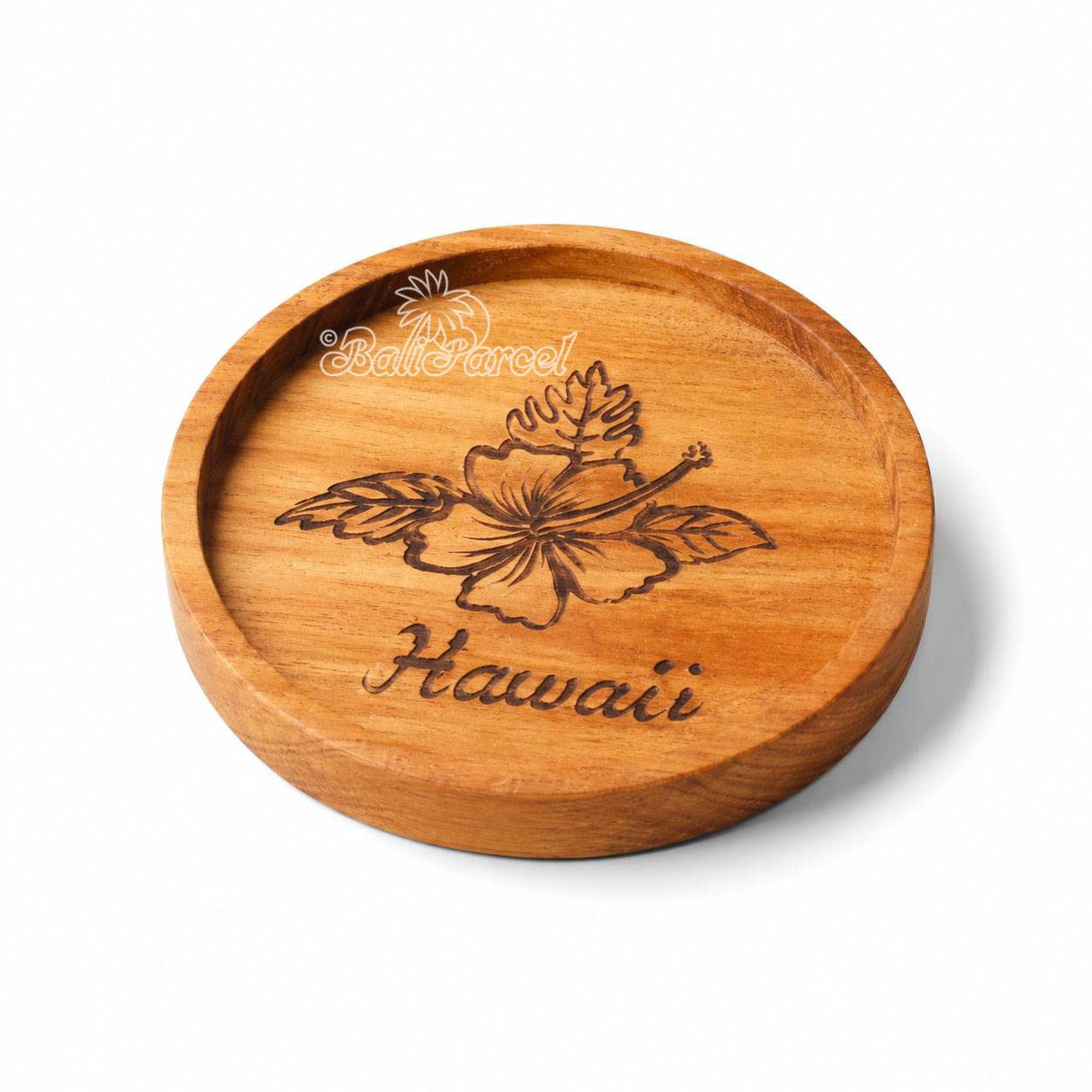 Wooden Coaster Round , Handmade From Teak Wood