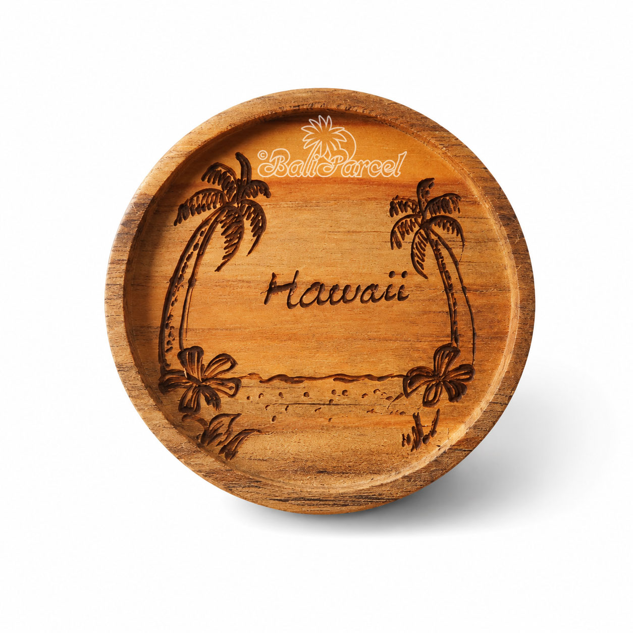 Wooden Coaster Round , Handmade From Teak Wood
