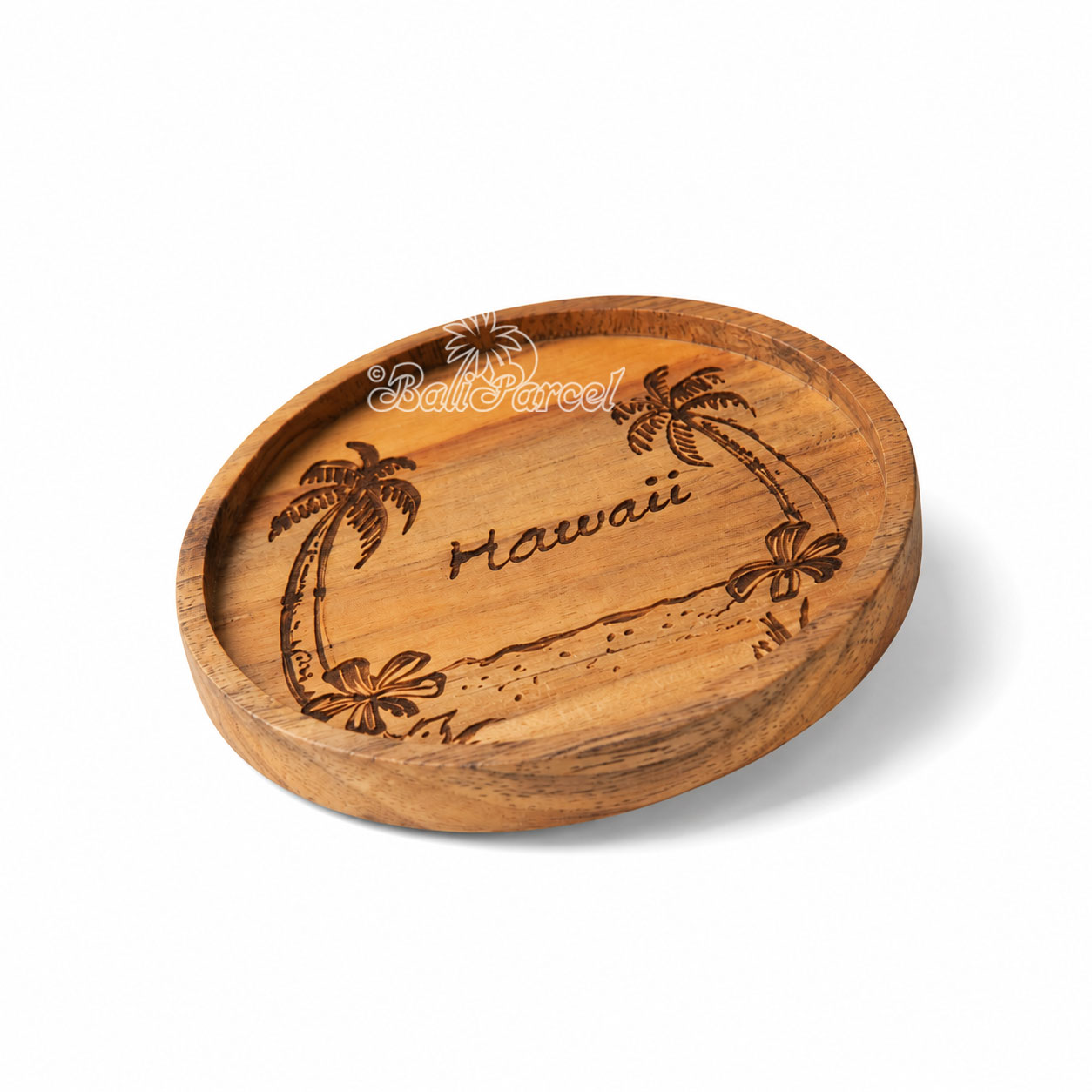 Wooden Coaster Round , Handmade From Teak Wood