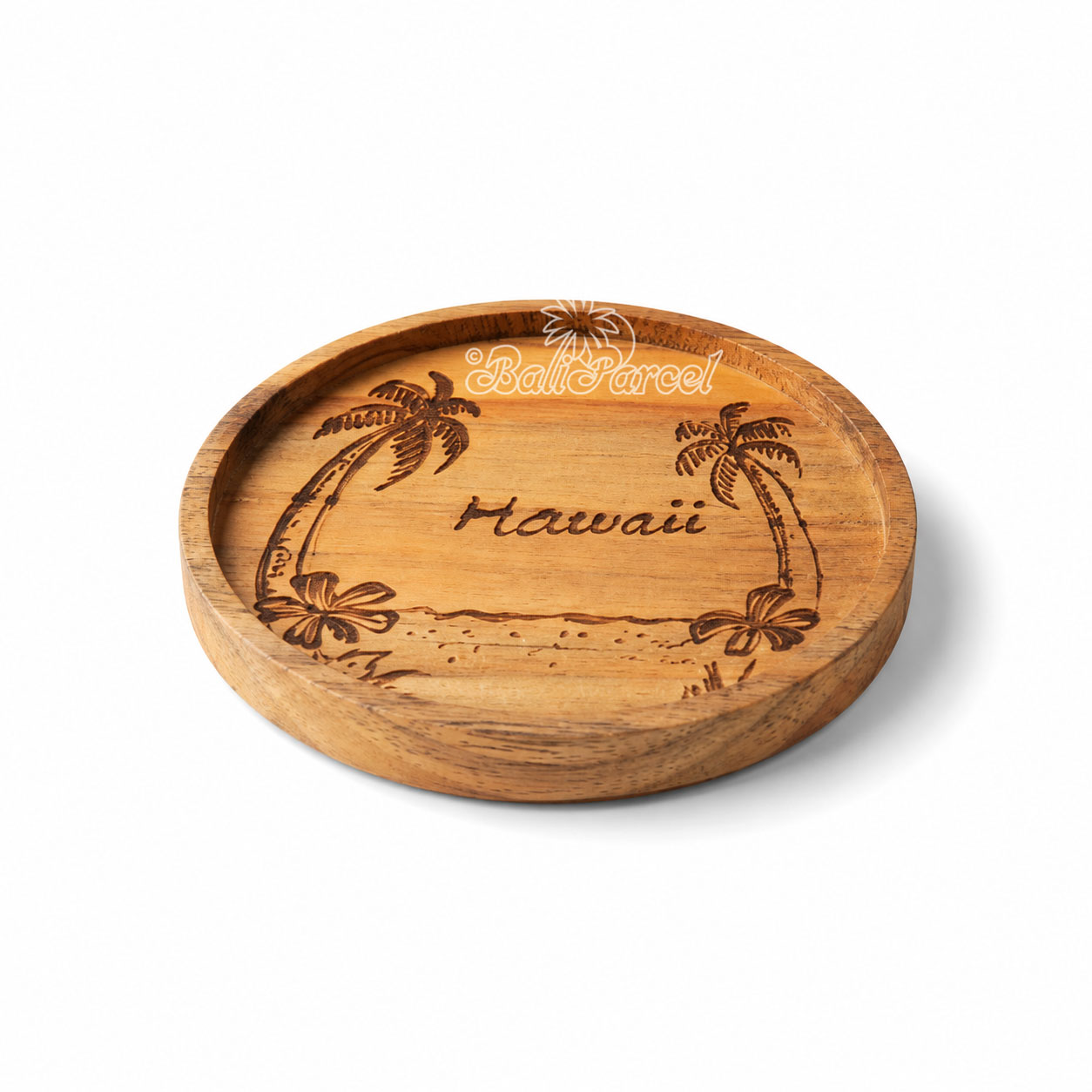 Wooden Coaster Round , Handmade From Teak Wood