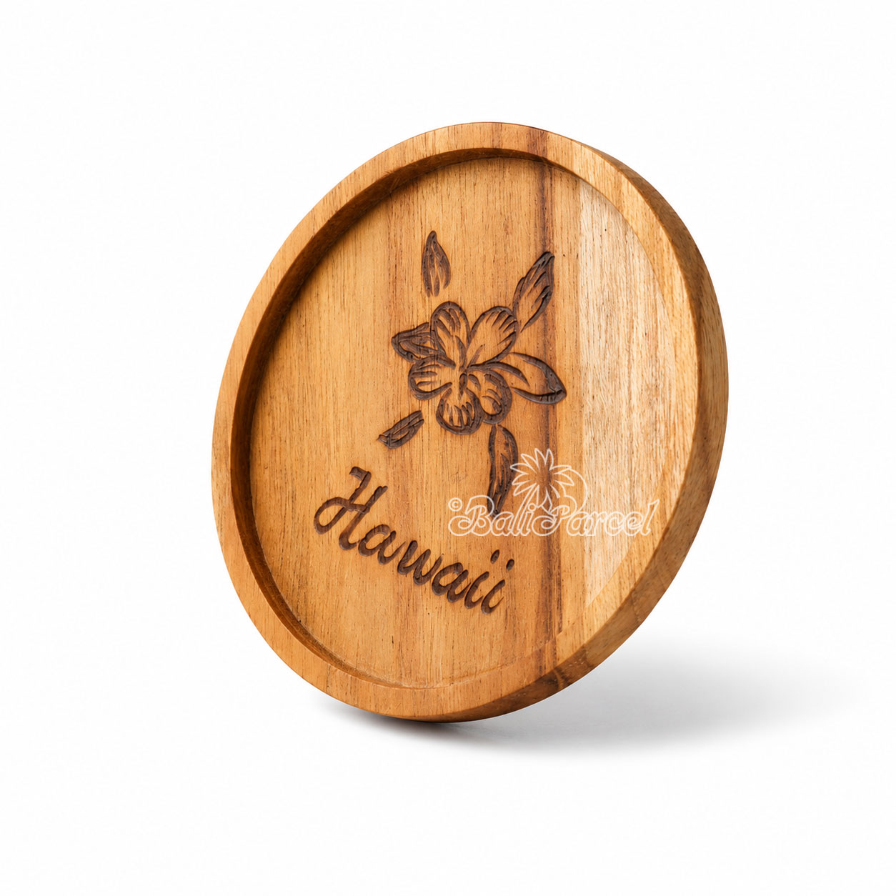 Wooden Coaster Round , Handmade From Teak Wood