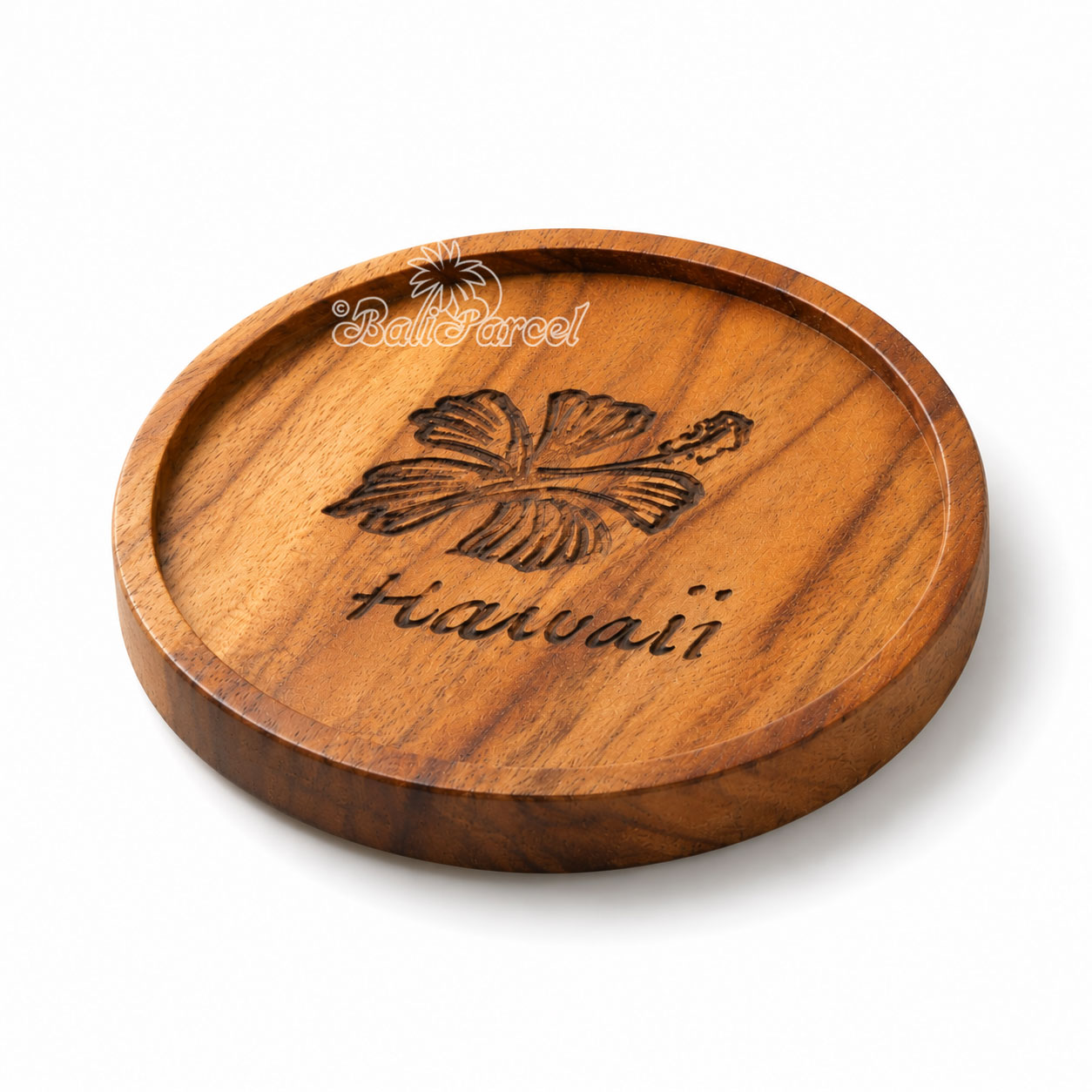 Wooden Coaster Round , Handmade From Teak Wood