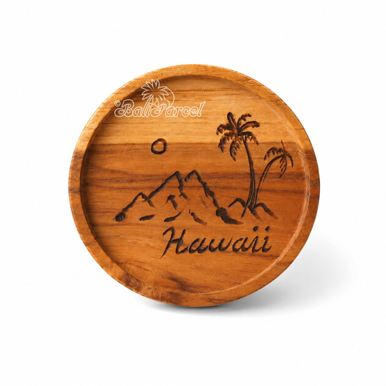Wooden Coaster Round , Handmade From Teak Wood