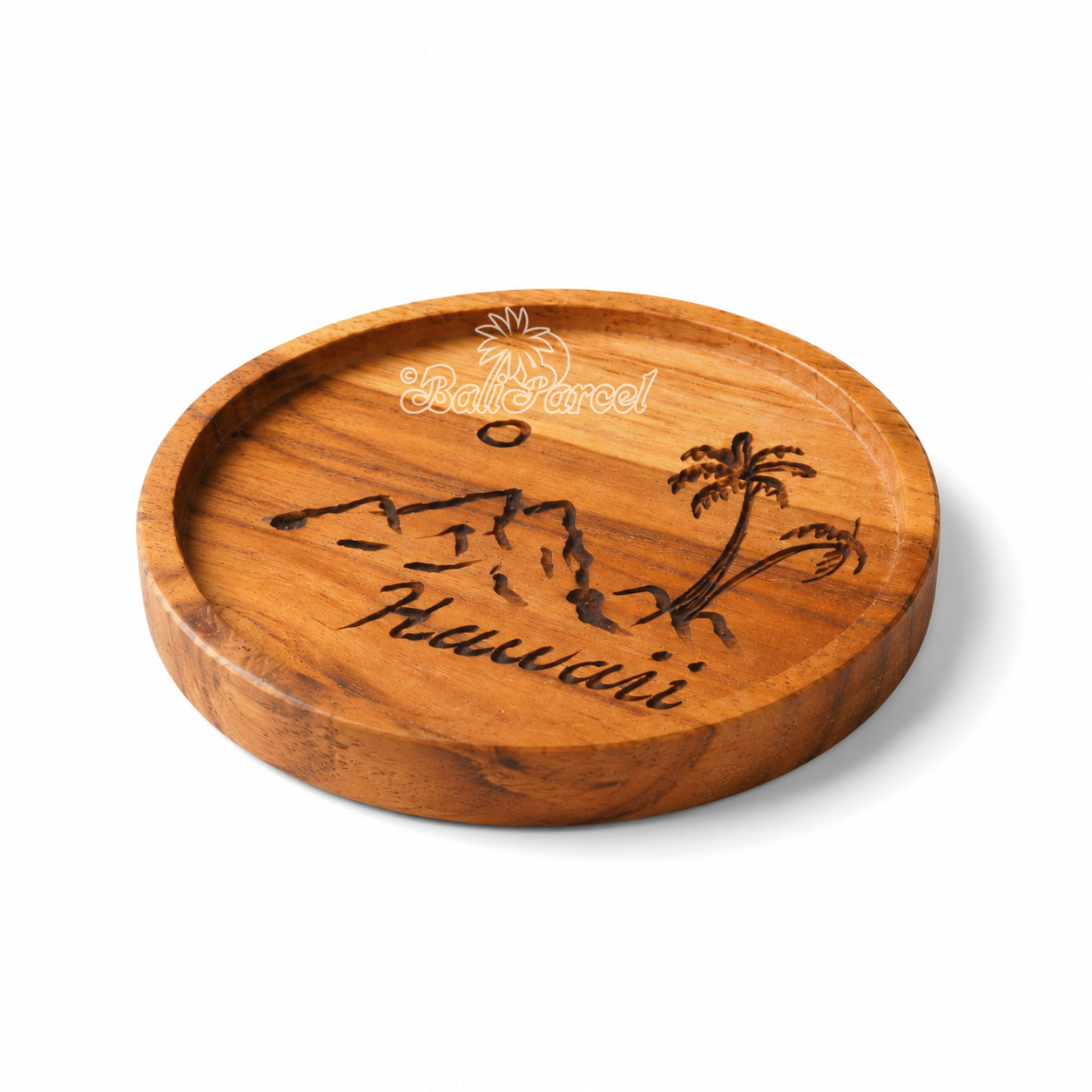 Wooden Coaster Round , Handmade From Teak Wood