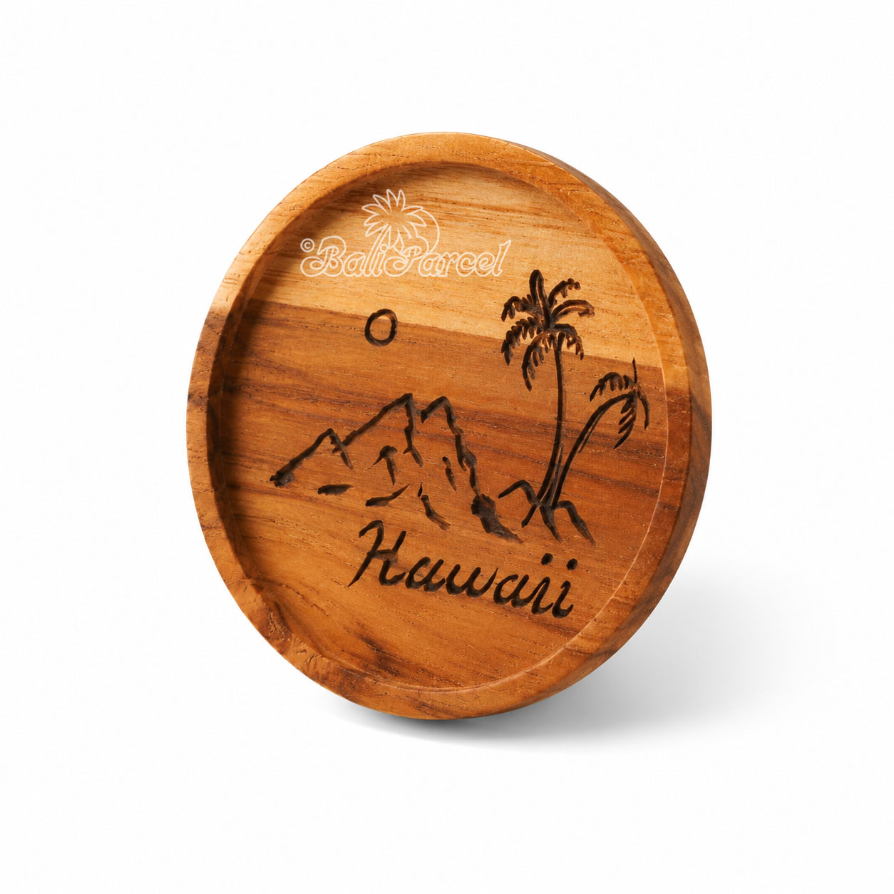 Wooden Coaster Round , Handmade From Teak Wood