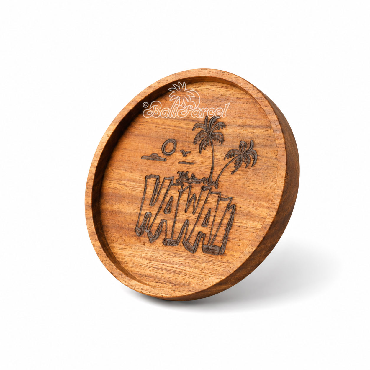 Wooden Coaster Round , Handmade From Teak Wood