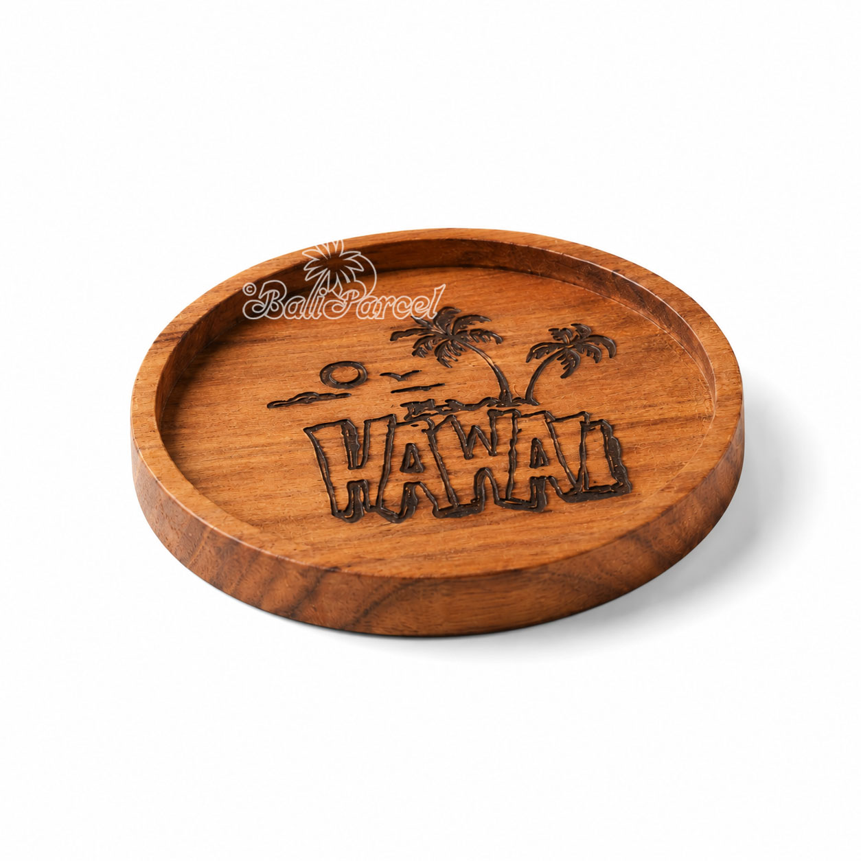 Wooden Coaster Round , Handmade From Teak Wood