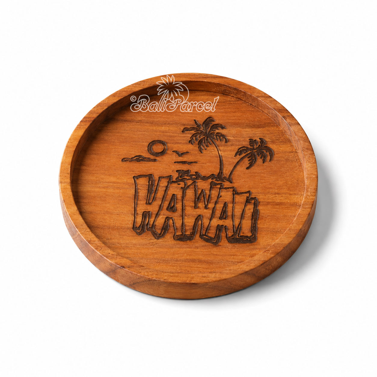 Wooden Coaster Round , Handmade From Teak Wood
