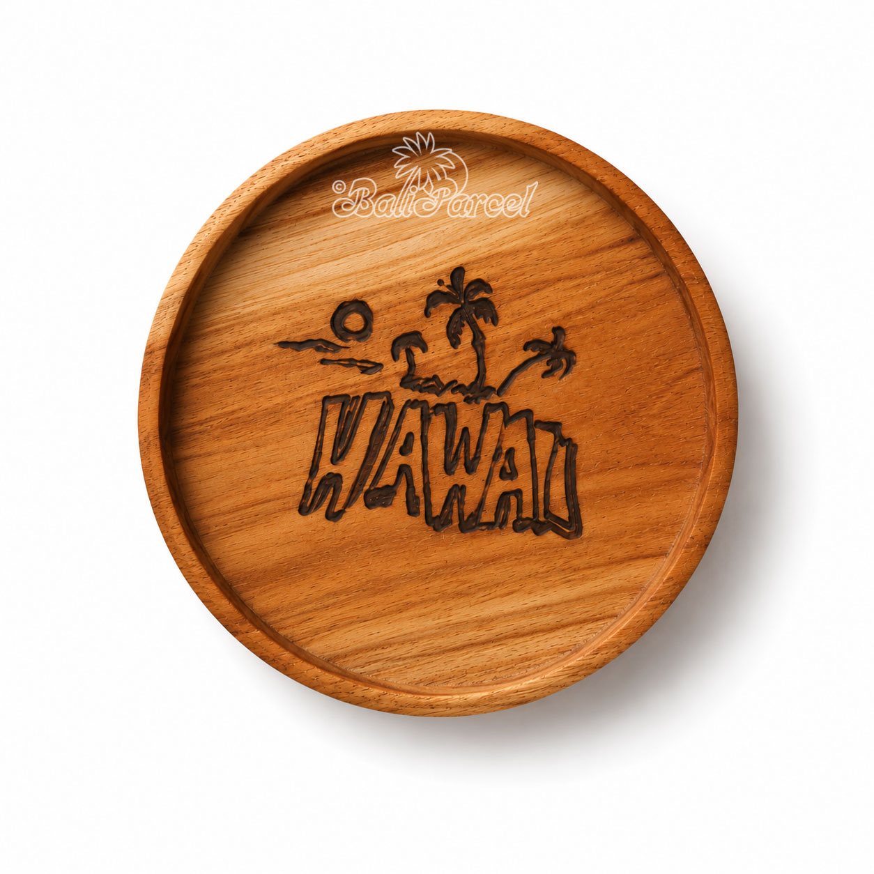 Wooden Coaster Round , Handmade From Teak Wood