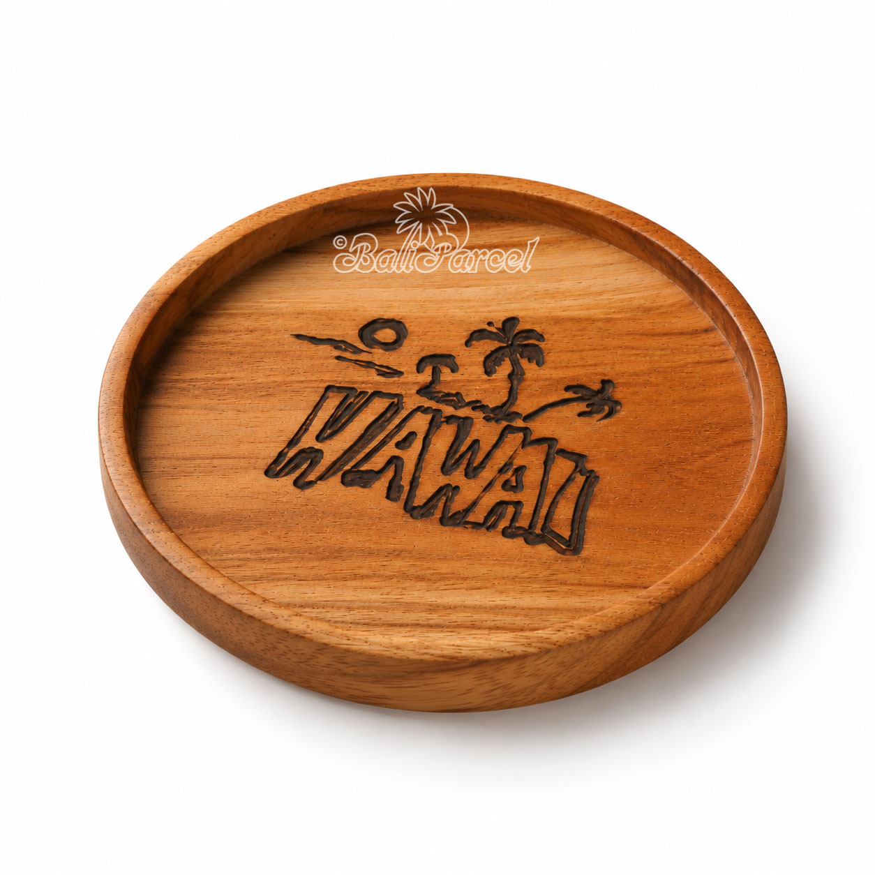 Wooden Coaster Round , Handmade From Teak Wood