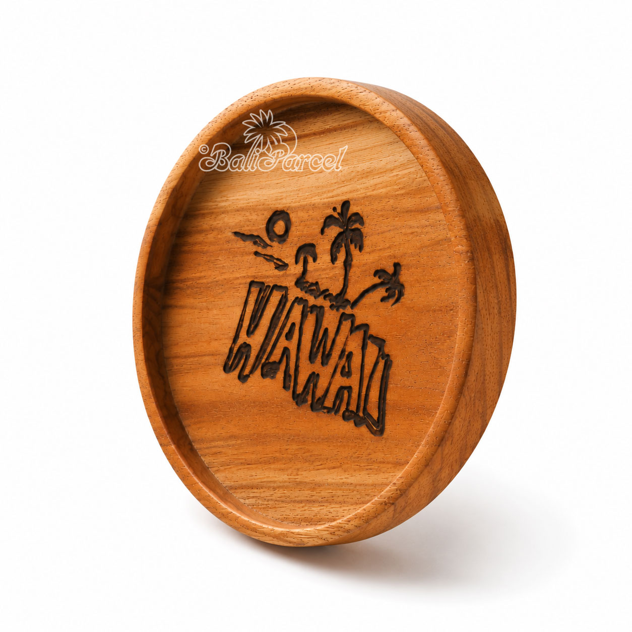 Wooden Coaster Round , Handmade From Teak Wood