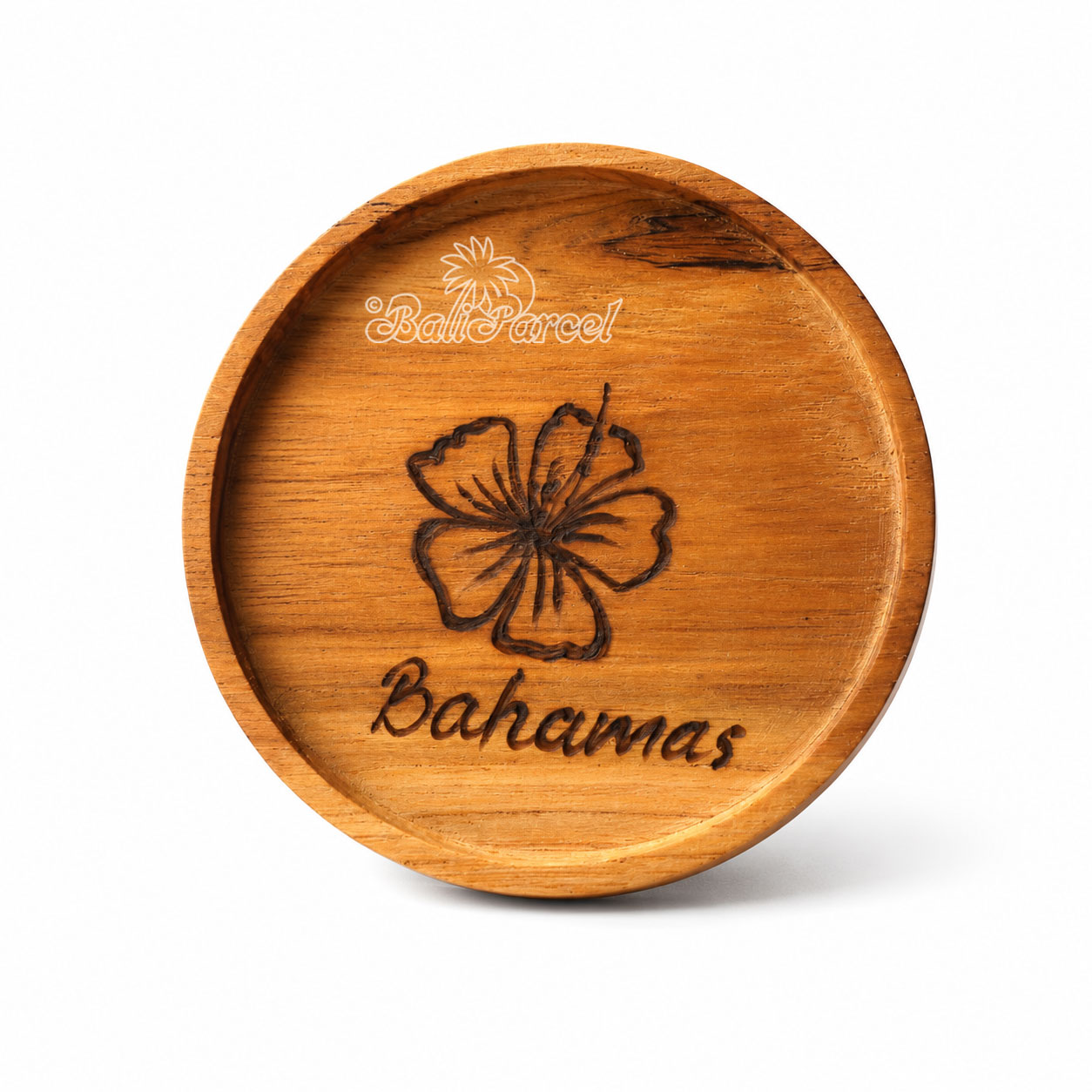 Wooden Coaster Round , Handmade From Teak Wood