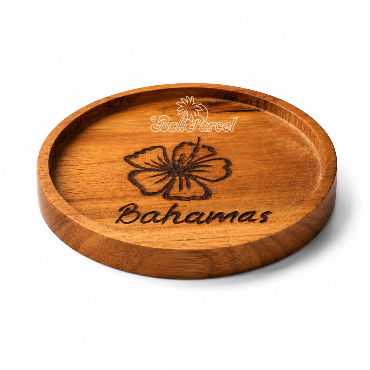 Wooden Coaster Round , Handmade From Teak Wood