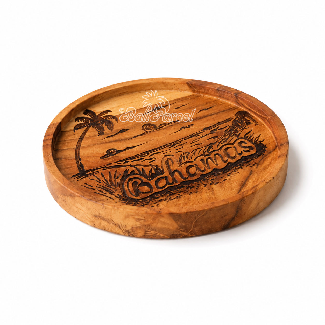 Wooden Coaster Round , Handmade From Teak Wood