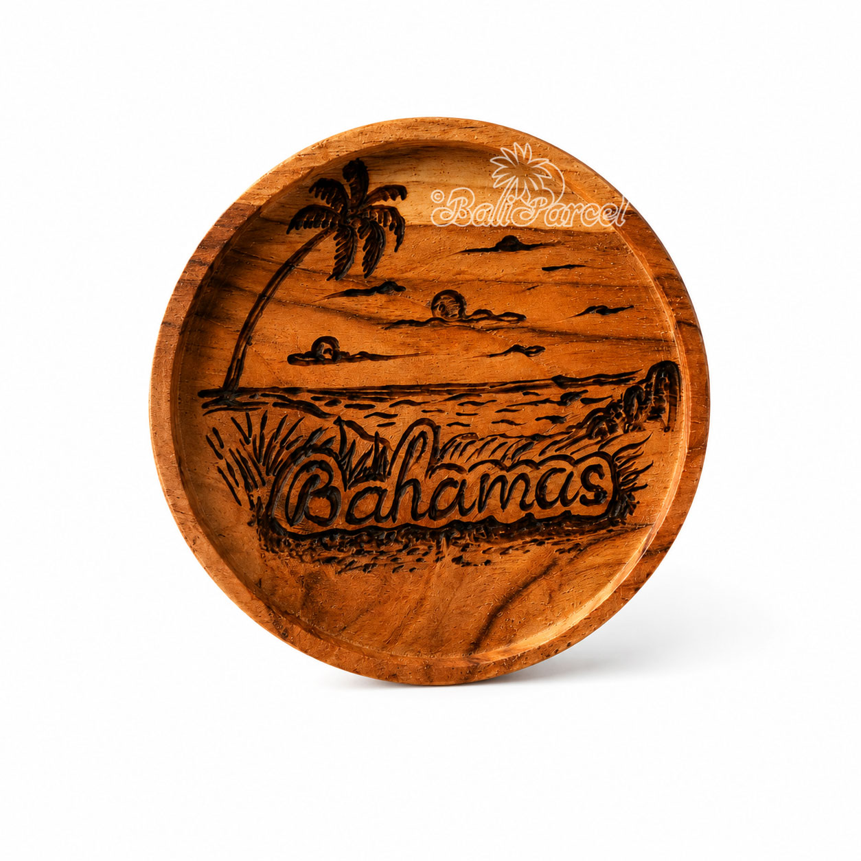 Wooden Coaster Round , Handmade From Teak Wood