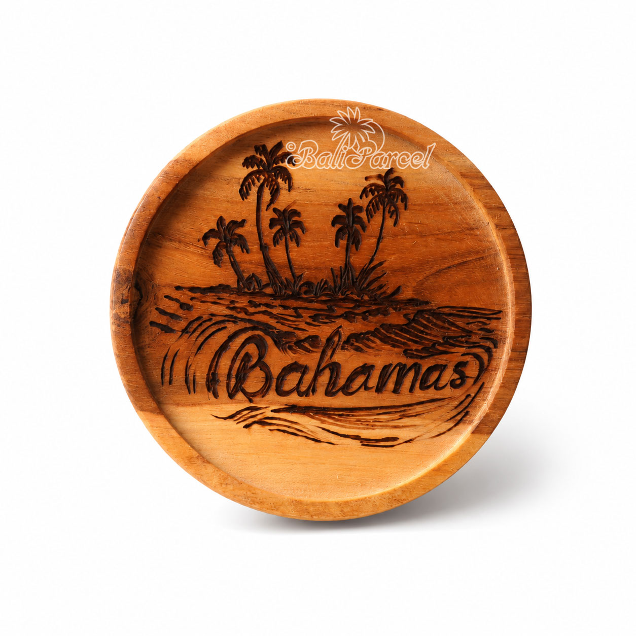 Wooden Coaster Round , Handmade From Teak Wood