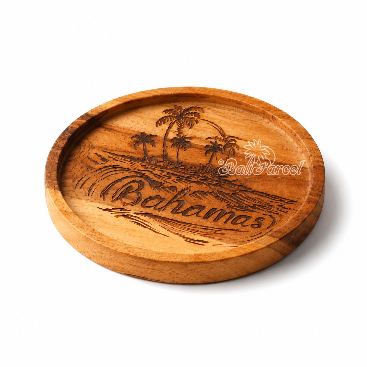 Wooden Coaster Round , Handmade From Teak Wood
