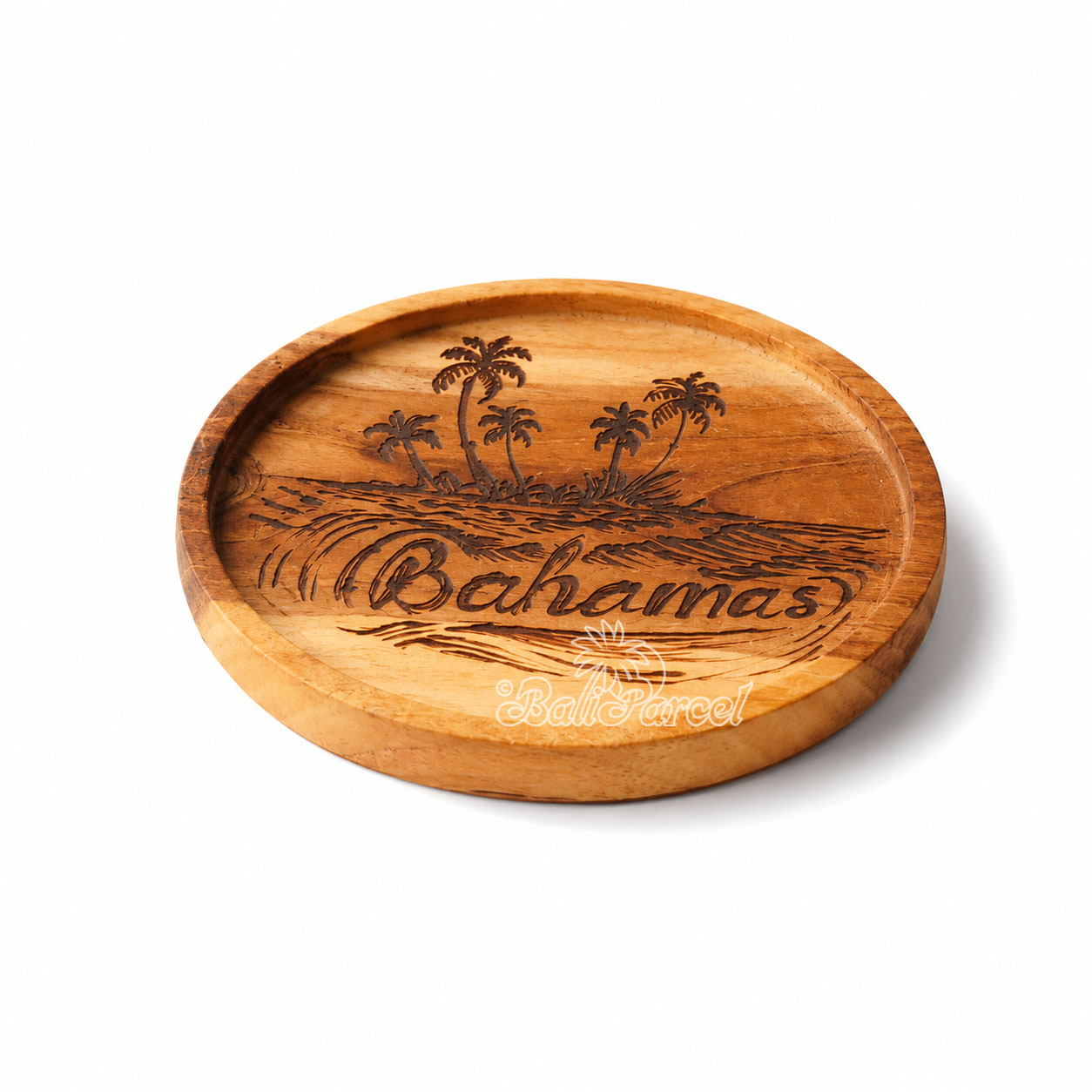 Wooden Coaster Round , Handmade From Teak Wood