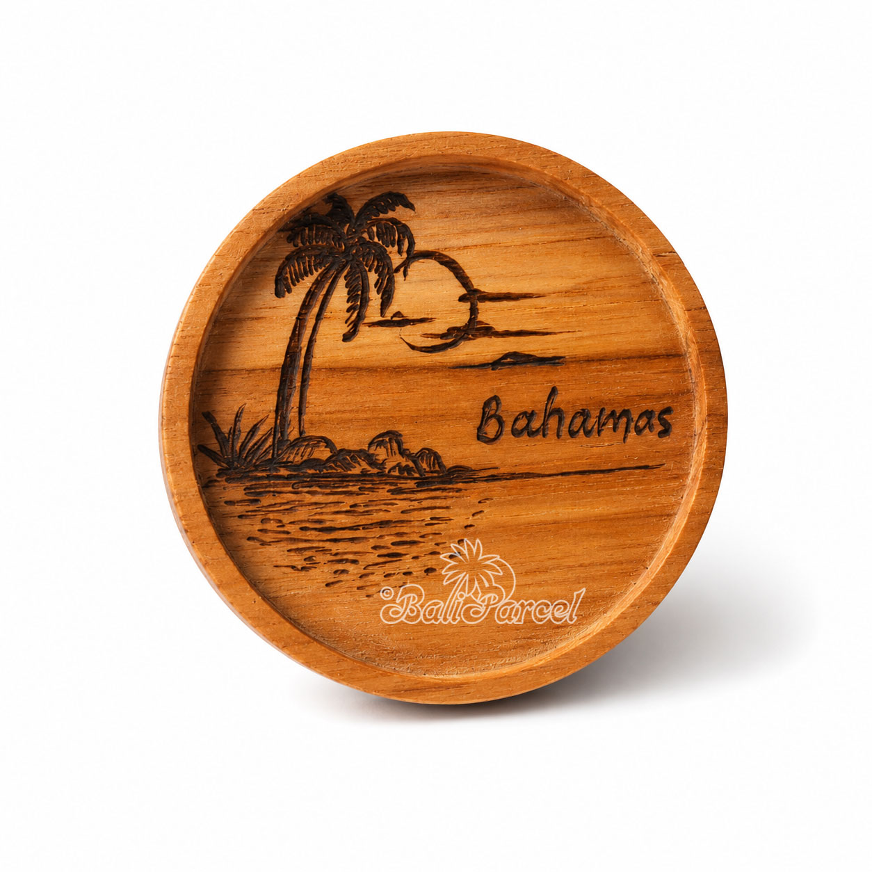 Wooden Coaster Round , Handmade From Teak Wood