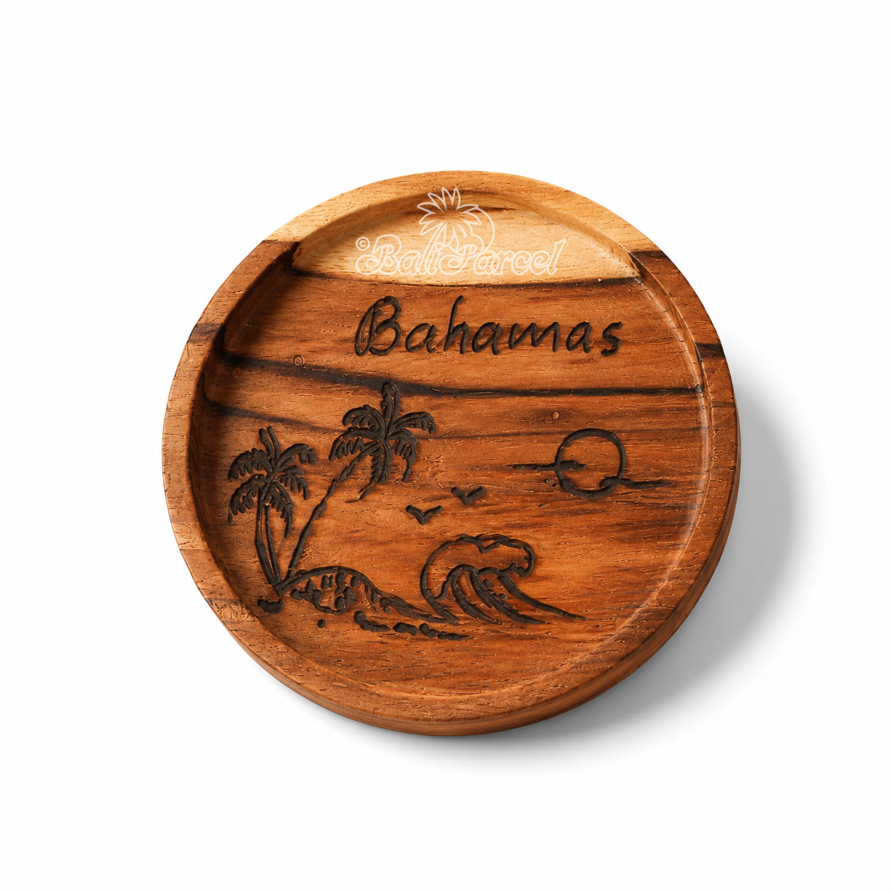 Wooden Coaster Round , Handmade From Teak Wood