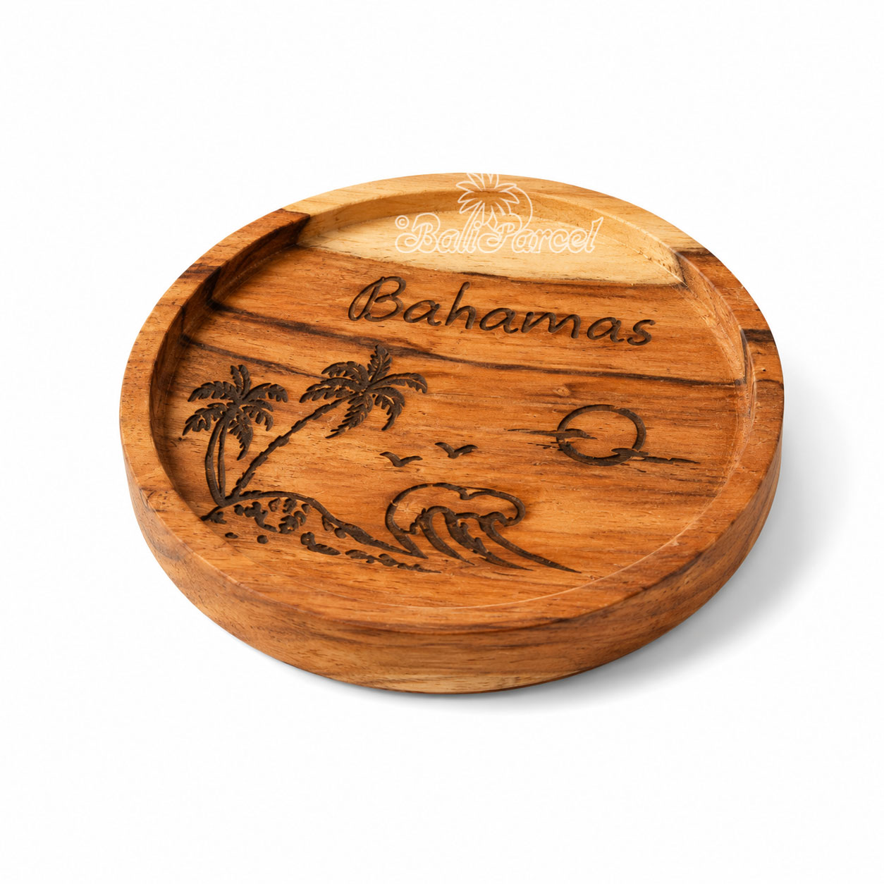 Wooden Coaster Round , Handmade From Teak Wood
