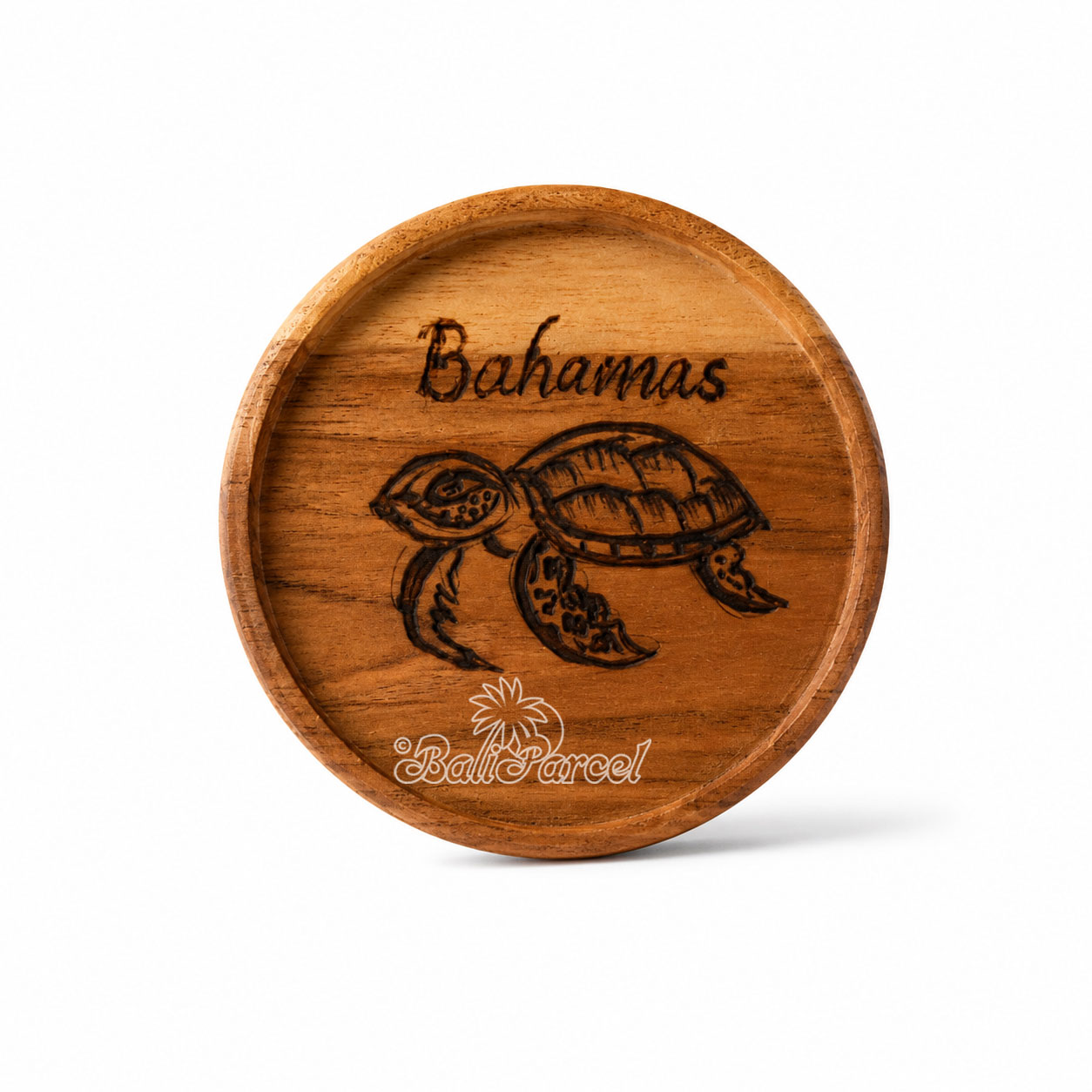Wooden Coaster Round , Handmade From Teak Wood